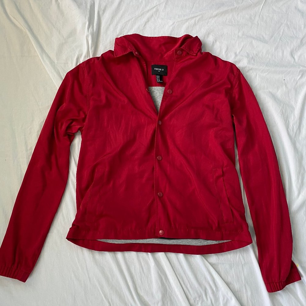 red bomber jacket